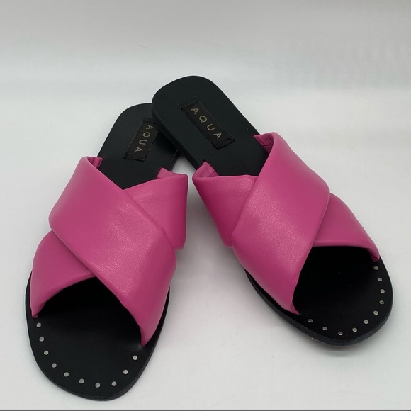 AQUA
Women's Silky Criss Cross Slide Sandals in Pink size 9M - Picture 7 of 7